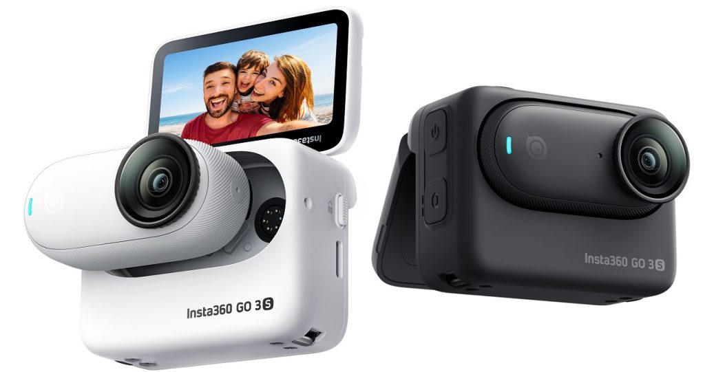 Insta360 GO 3S in White und Midnight Black freigestellt