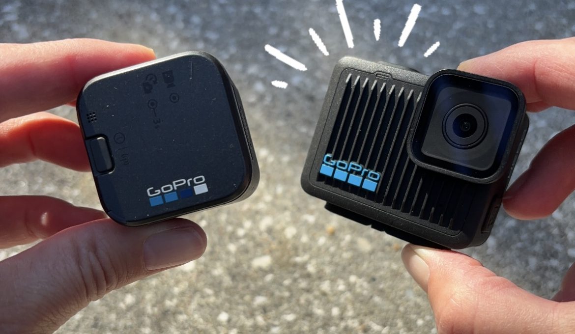 GoPro HERO und GoPro Session nebeneinander gehalten