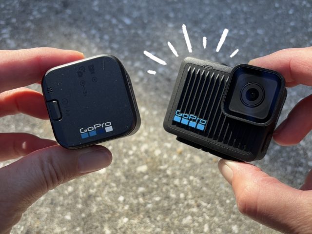 GoPro HERO und GoPro Session nebeneinander gehalten