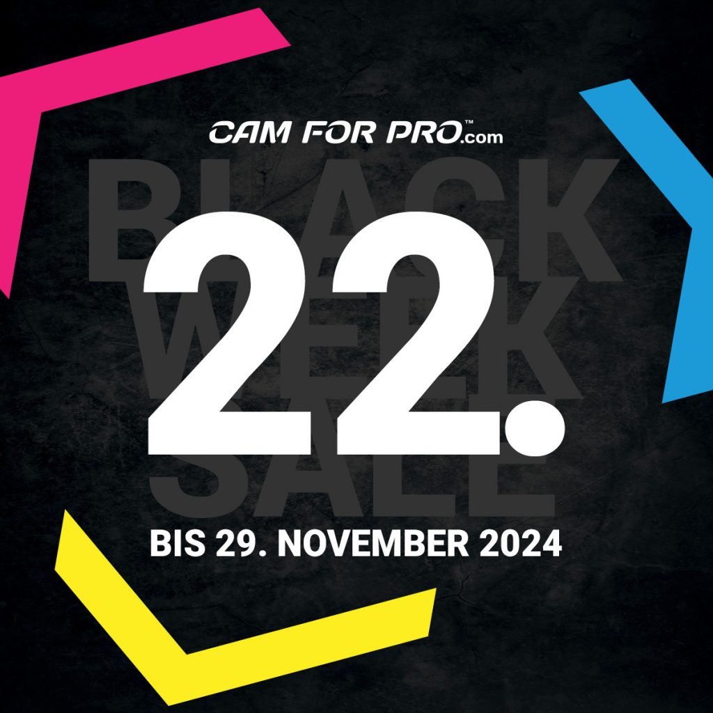 Black Week Sale bei CAM FOR PRO vom 22.-29.11.2024